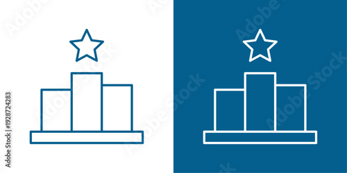 Ranking Green And White Icon Style Collection