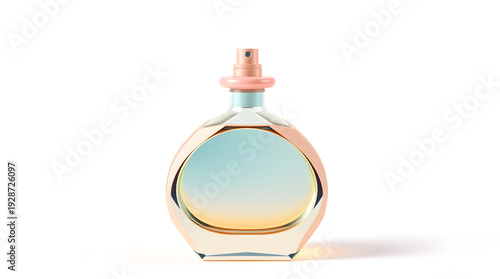 Elegant perfume bottle with soft hues