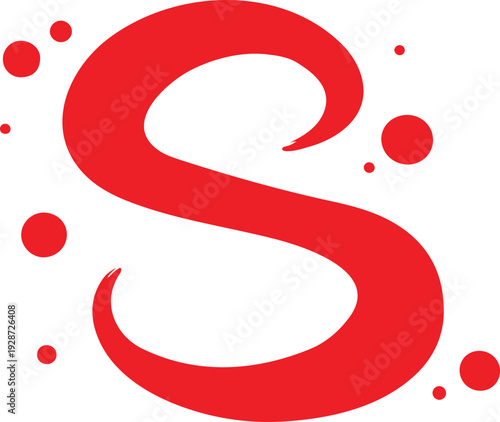 Elegant script letter s handwritten in a flowing calligraphic style, ideal for branding and luxury signature design