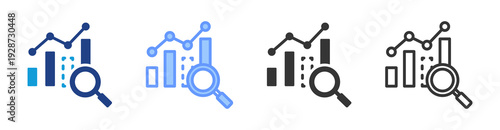 Gap Analysis icon set multiple style collection