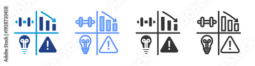 Swot Analysis icon set multiple style collection