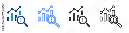 Sensitivity Analysis icon set multiple style collection