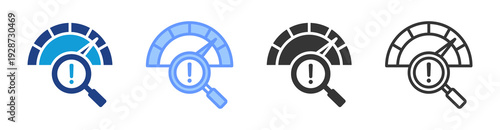 Risk Analysis icon set multiple style collection