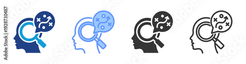 Scenario Planning icon set multiple style collection