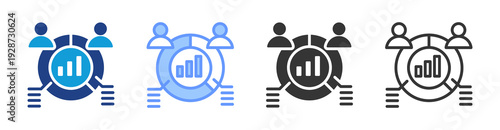 Demographic Analysis icon set multiple style collection