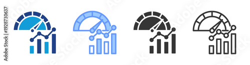 Kpi Analysis icon set multiple style collection