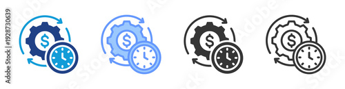 Optimization Analysis icon set multiple style collection