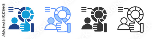 Competency Analysis icon set multiple style collection
