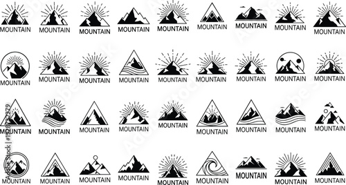 Black witch hat vector set with pointed wizard caps silhouettes buckle details and felt hat icons for Halloween party design