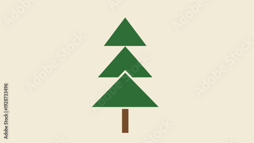 A stylized green pine tree against a plain background.