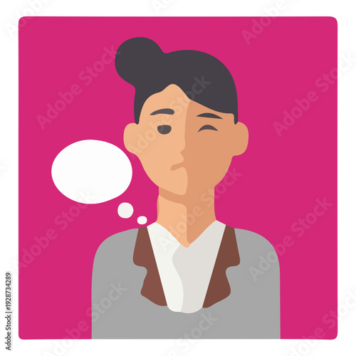Confused Business Woman Icon