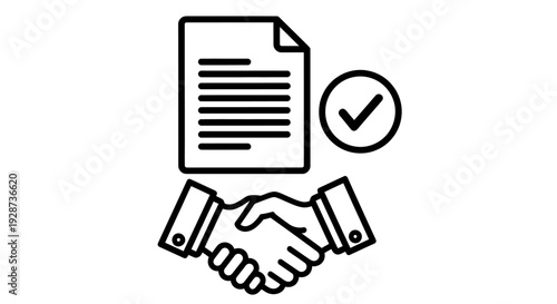 Formal contract signing and handshake illustrating business agreement and partnership.