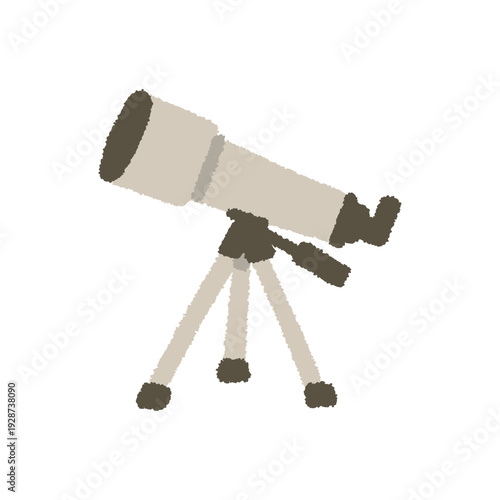 望遠鏡 イラスト 自由研究 観察 手描き アイコン