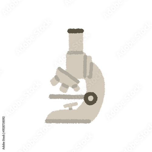 顕微鏡 イラスト 自由研究 観察 手描き アイコン