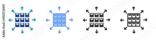 Bulk Distribution  icon set multiple style collection