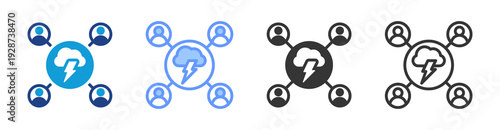 Channel Conflict Resolution  icon set multiple style collection