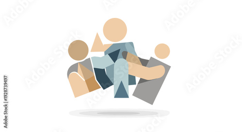 Abstract Human Figures in Dynamic Pose.