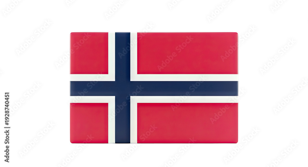 Obraz premium 3D Norwegian Flag Cube