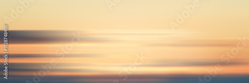 Panoramic view of the sunset sky, picturesque layered clouds, natural background, vector design