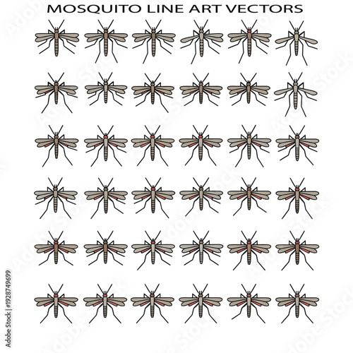 Mosquito Insect Close-Up Bloodsucker Pest Disease Carrier Illustration