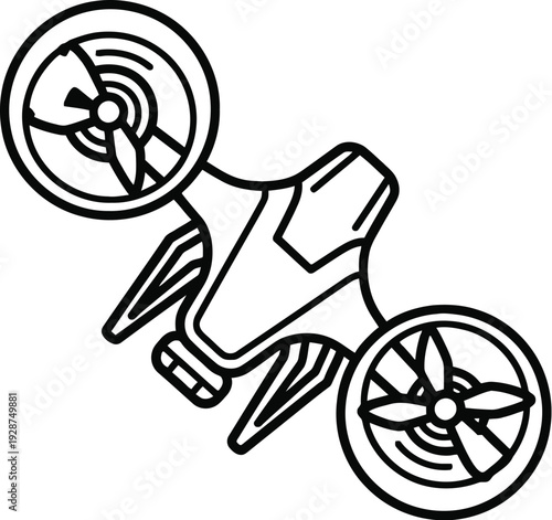 Motorcycle performing a stunt on white background