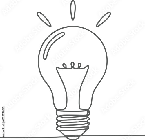 Simple line drawing of a light bulb