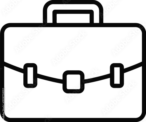 Simple briefcase icon illustration