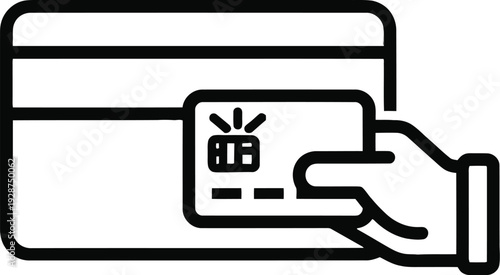 Hand holding credit card for online payment