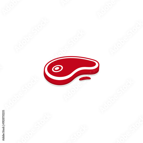 Steak logo icon flat vector design