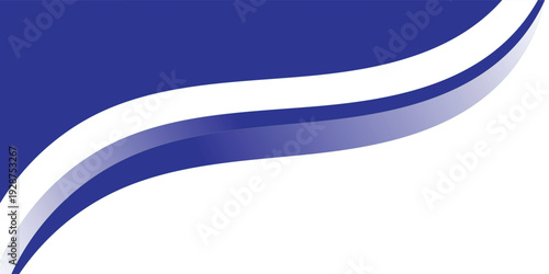 Abstract Deep Blue and Navy Wavy Background with Elegant Curved Layers and White Copy Space illustration.