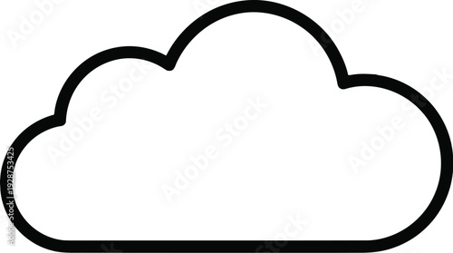 Simple cloud icon on white background
