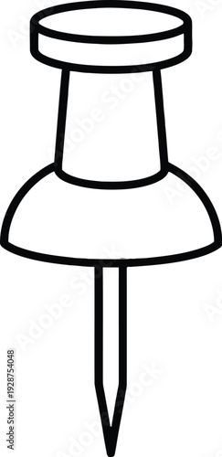 Simple illustration of a push pin