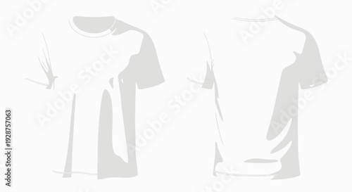 Clean white t shirt mockup front and back view design for apparel presentation