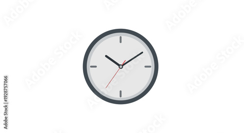 Minimalist clock illustration representing time punctuality and efficiency concepts