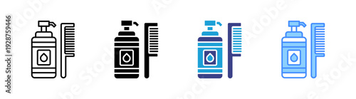 Hair Care icon set multiple style collection