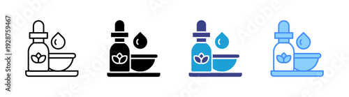 Natural Oil  icon set multiple style collection