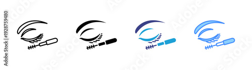 Eyebrown Brushes icon set multiple style collection