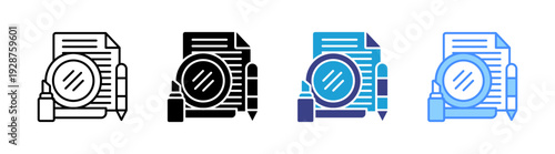 Cosmetic icon set multiple style collection