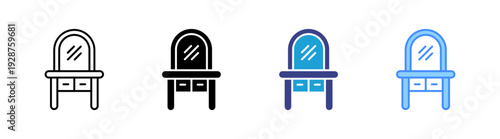 Mirror icon set multiple style collection