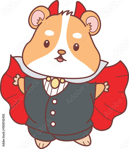 Cute halloween set of hamster sticker with activity. Hamster 