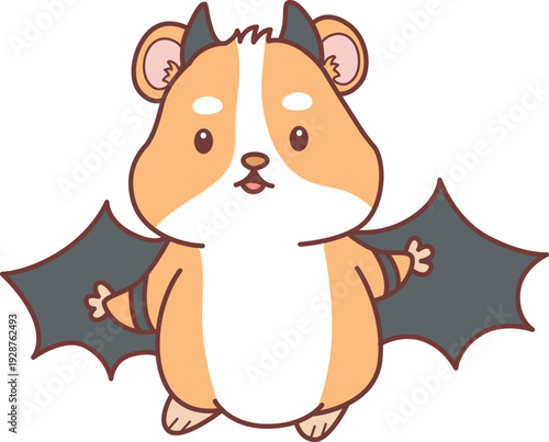 Cute halloween set of hamster sticker with activity. Hamster 