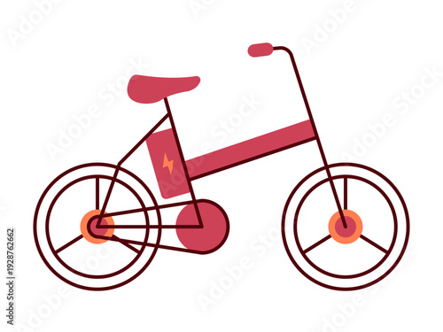 Electric bike icon. Modern transportation icon design. Simple filled and outline style. Vector icon.