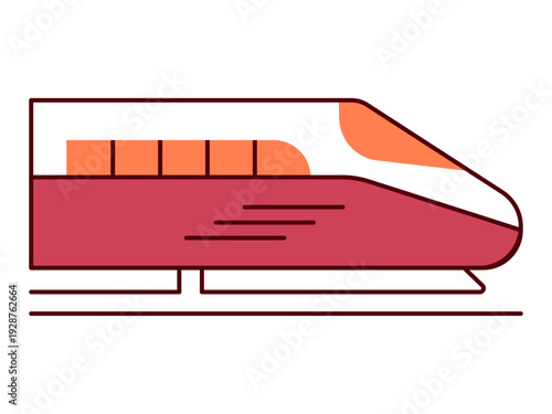 Fast train icon. Modern transportation icon design. Simple filled and outline style. Vector icon.