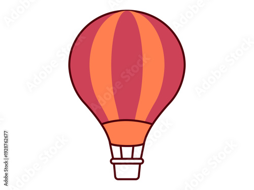 Hot air balloon icon. Modern transportation icon design. Simple filled and outline style. Vector icon.