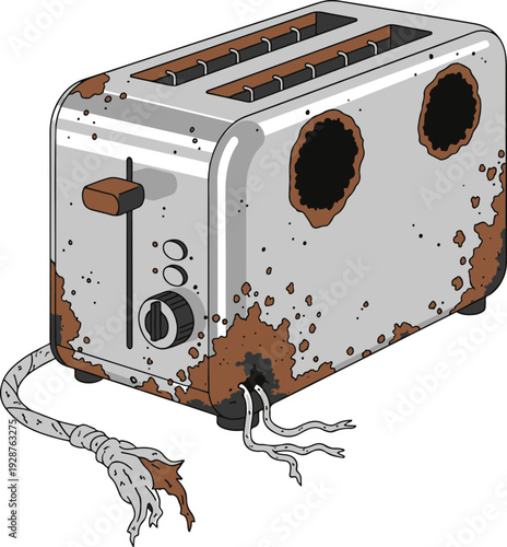 Vintage Toaster in Disrepair