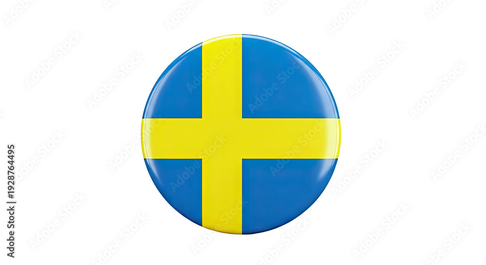 Obraz premium Sweden Flag Badge