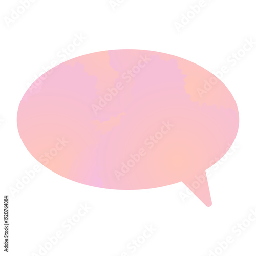 丸い淡いピンク水彩グラデーションの多形状吹き出しフレーム やわらかいにじみ表現の会話用背景素材集