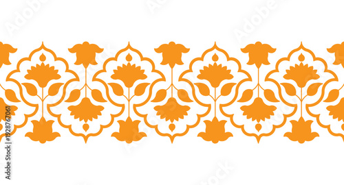 Seamless autumn fire flames pattern with leaves and nature elements