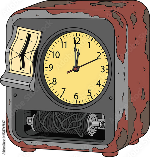 Old Time Clock Mechanism