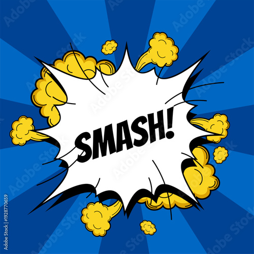 Wallpaper Mural Dynamic Comic SMASH Speech Bubble Torontodigital.ca